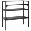 vidaXL Badezimmer Waschtischgestell Schwarz 79x38x83 cm Eisen