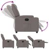 vidaXL Relaxsessel Elektrisch Taupe Stoff