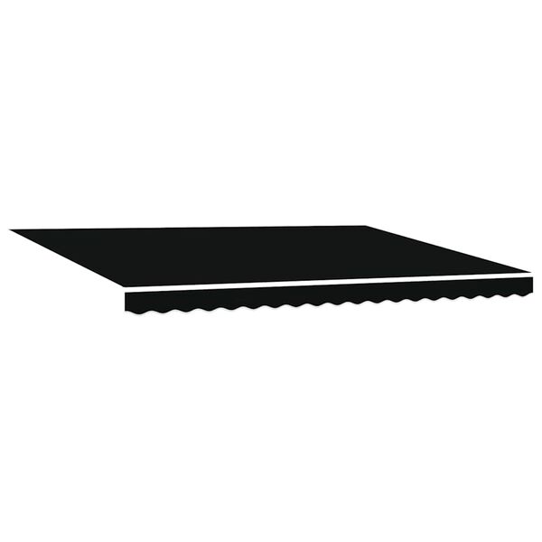 vidaXL Einziehbare Markise Schwarz 450 x 300 cm Polyester und Metall