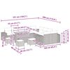 vidaXL Gartensofa-set mit Kissen 14 pcs Beige und Creme Poly-Rattan