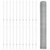 vidaXL Zaun mit Pfosten Silber 1,2 x 50 m Stahl