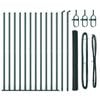 vidaXL Zaunpfosten Gr&uuml;n 25 x 1,6 m (13 mm Maschenweite) Stahl und PVC