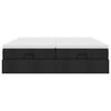 vidaXL Ottoman-Bett mit Matratzen Schwarz 160x200 cm Stoff