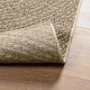 vidaXL Teppich ZIZUR Beige 120x120 cm Jute-Optik Indoor und Outdoor