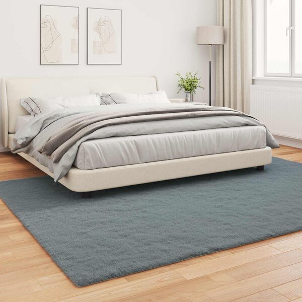 vidaXL Kunstfell Hasen Teppich Olite Anthrazit 240 x 340 cm Polyester
