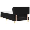 vidaXL Boxspringbett mit Matratze Schwarz 100 x 200 cm Stoff
