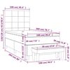 vidaXL Boxspringbett mit Matratze Dunkelblau 100x200 cm Samt