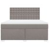 vidaXL Boxspringbett mit Matratze Taupe 180x200 cm Stoff