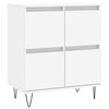 vidaXL Sideboards 2 Stk. Wei&szlig; Holzwerkstoff