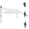 vidaXL Einziehbare Markise Handbetrieben mit LED 350 cm Creme