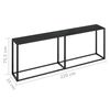 vidaXL Konsolentisch Schwarz 220x35x75,5 cm Hartglas