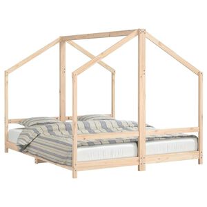 vidaXL Kinderbett 2x(80x200) cm Massivholz Kiefer