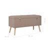 vidaXL Hocker mit Stauraum 3 Stk. Braun Stoff