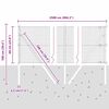 vidaXL Zaunpfosten Grau 25 x 0,6 m (25 x 25 mm Netz) Stahl und PVC