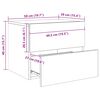 vidaXL Wand-Nachttisch mit LED-Leuchten Grau Sonoma