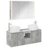 vidaXL Badezimmerschrank-Set 4 pcs Betongrau Holzwerkstoff