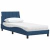 vidaXL Bett mit Matratze "Hanko" Blau 90x200 cm Stoff