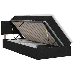vidaXL Aufbewahrungsbett mit Matratze Schwarz 90 x 190 cm Samt