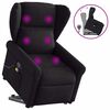 vidaXL Massagesessel mit Aufstehhilfe Schwarz Stoff