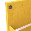 vidaXL Tagesbett mit Matratze USB Gelb Samt 90x200 cm