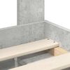 vidaXL Bettrahmen mit Kopfteil Beton 200 x 200 cm Massives Kiefernholz