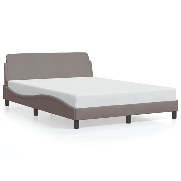 vidaXL Bettgestell "Dover" Taupe 140x200 cm Stoff