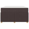 vidaXL Bettrahmen mit Matratze Dunkelbraun 120 x 200 cm Stoff