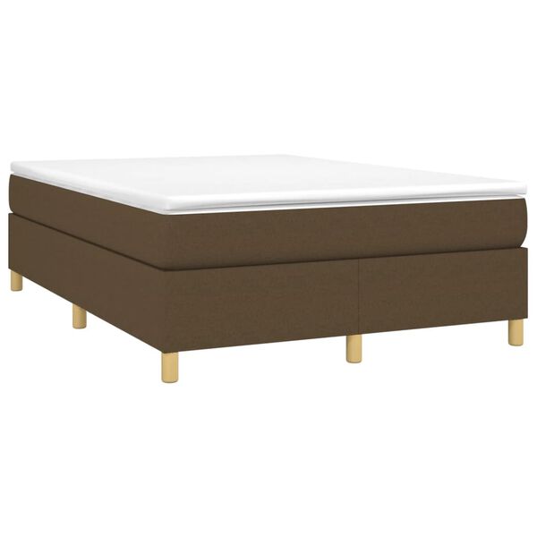 vidaXL Boxspringbettgestell Dunkelbraun 140x190 cm Stoff