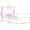 vidaXL Bettgestell ohne Matratze R&auml;uchereiche 90x200 cm Holzwerkstoff