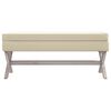 vidaXL Hocker mit Stauraum 110x45x49 cm Leinen