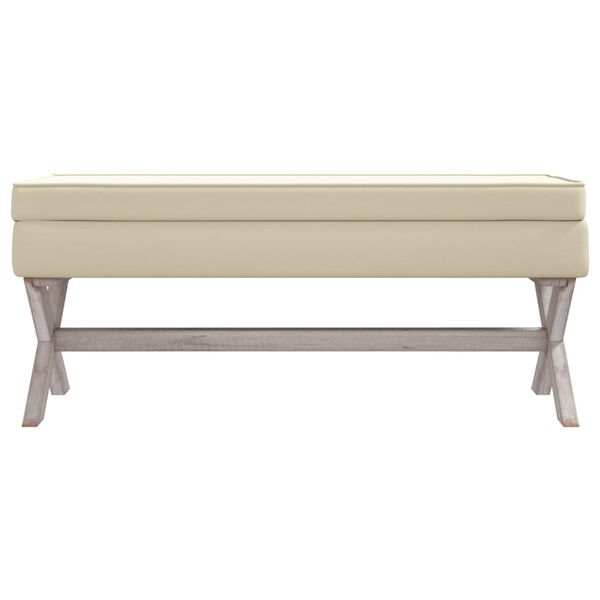 vidaXL Hocker mit Stauraum 110x45x49 cm Leinen