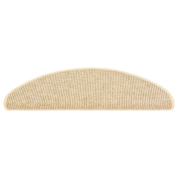 vidaXL Stufenmatten 15 Stk. 65x21x4 cm Hellbeige Halbrund Gro&szlig;