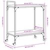 vidaXL K&uuml;chenwagen R&auml;uchereiche 60,5x31x72,5 cm Holzwerkstoff