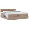 vidaXL Ottoman-Bett mit Matratze Cappuccino-Braun 160x200cm Kunstleder