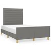 vidaXL Bettgestell ohne Matratze Dunkelgrau 120x200 cm Stoff