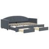 vidaXL Tagesbett Ausziehbar mit Schubladen Dunkelgrau 80x200 cm Samt