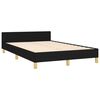 vidaXL Bettgestell ohne Matratze Schwarz 120x200 cm Stoff