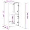 vidaXL TV-Wandschrank mit LED-Leuchten Schwarz 40,5x35x80 cm