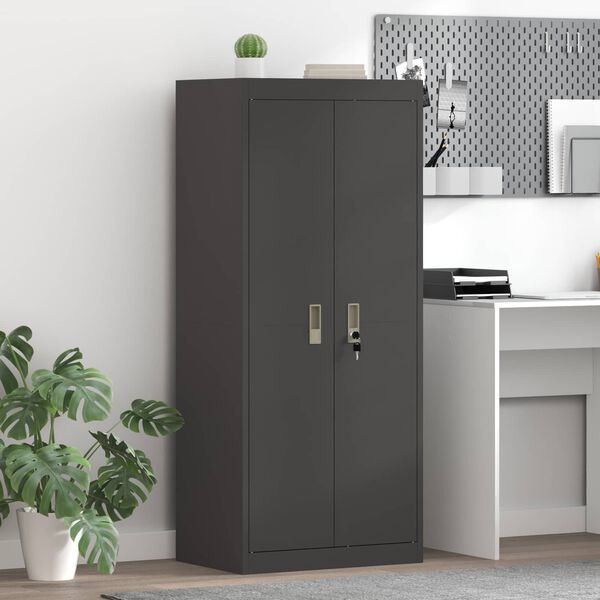 vidaXL Aufbewahrungsschrank Schwarz 60 x 40 x 140 cm Stahl