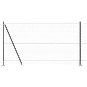 vidaXL Sechseckzaun mit Betonsockel 10 x 1,2 m PVC-beschichteter Stahl