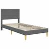vidaXL Bettgestell mit Matratze Dunkelgrau 90 x 190 cm Stoff