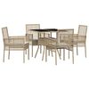 vidaXL Garten Essgruppe 5 stk. Beige Poly-Rattan