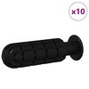 vidaXL Fu&szlig;ball-Tisch-Griffe 10 pcs Schwarz 2,8 x 2,8 x 9,3 cm