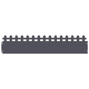 vidaXL Rasenkanten 10 pcs Anthrazit 103 x 0,05 x 22 cm Stahl