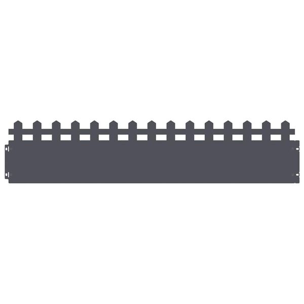 vidaXL Rasenkanten 10 pcs Anthrazit 103 x 0,05 x 22 cm Stahl