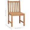 vidaXL Gartenst&uuml;hle 6 Stk. mit Kissen Massivholz Teak