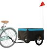 vidaXL Fahrradanh&auml;nger Schwarz und Blau 45 kg Eisen