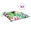 vidaXL Sitzkissen 2 Stk. Mehrfarbig 40x40x7 cm Stoff