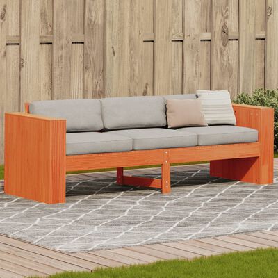 vidaXL Gartensofa 3-Sitzer Wachsbraun 189x60x62 cm Massivholz Kiefer