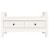 vidaXL Flurbank Wei&szlig; 80x40x43 cm Massivholz Kiefer